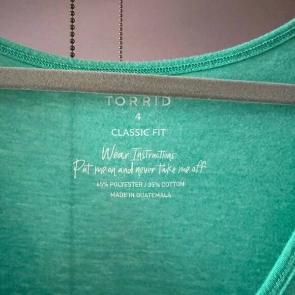 2 Tank Bundle - Torrid Size 4 Green & Mint Green Classic Fit - Picture 7 of 8